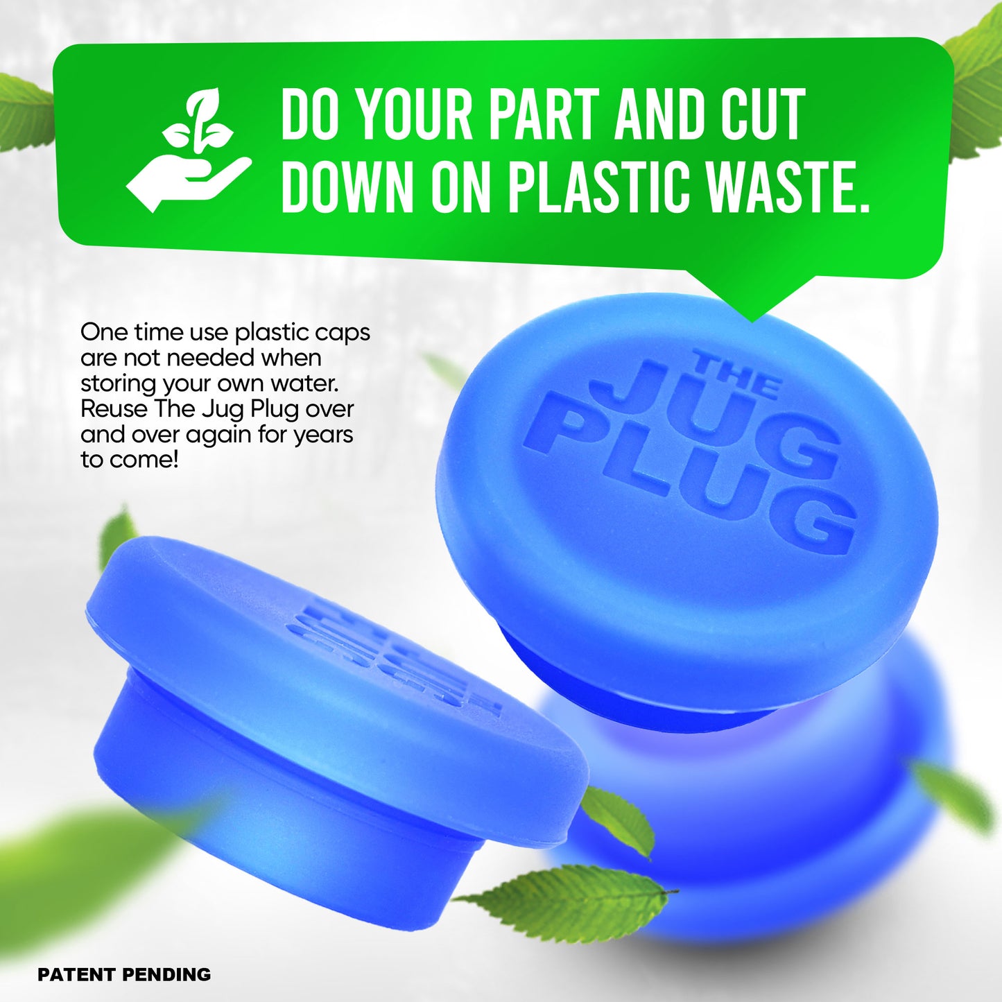 The Jug Plug - Reusable Water Jug Cap - Pack of 3